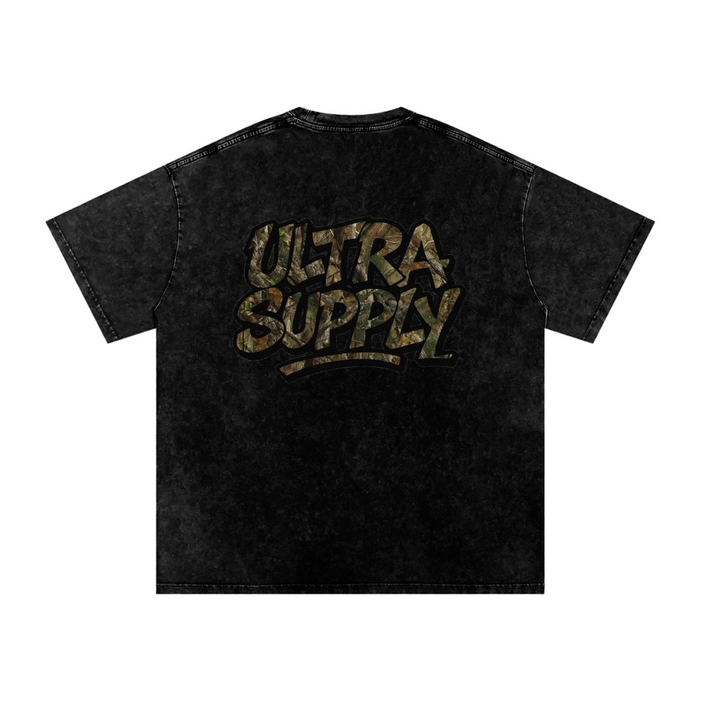 stone washed camo tee