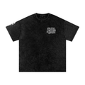 stone washed tee white logo