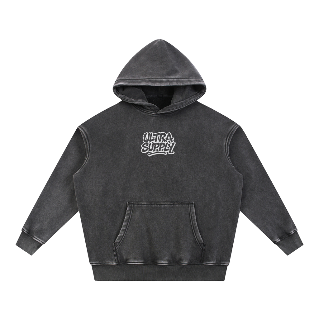 stone washed riding hoodie